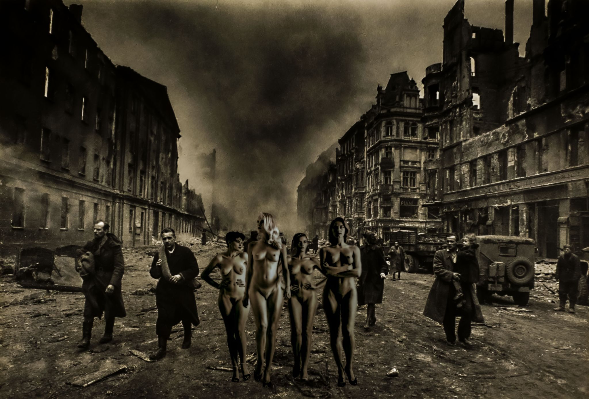 Naked 1945 in the Berlin Ruins